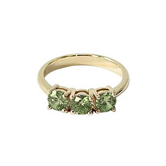 Belinda Jewelz 18k Gold Plated Vermeil Minimalistic Round Birthstone Ring