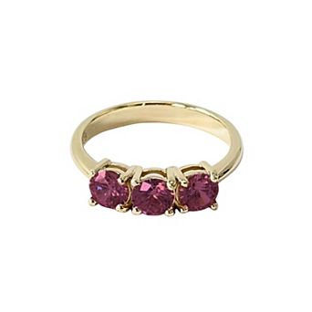 Belinda Jewelz 18k Gold Plated Vermeil Minimalistic Round Birthstone Ring