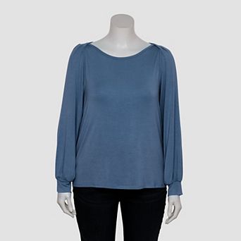 Plus Size LC Lauren Conrad Long Sleeve Envelope Neck Top
