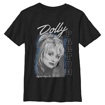 Boys 6-20 Dolly Parton Guitar Portrait Graphic Tee