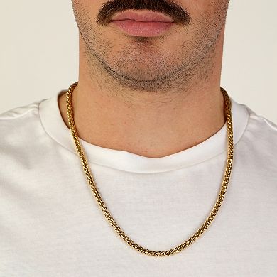 Men's LYNX Stainless Steel 5mm Wheat Chain Necklace