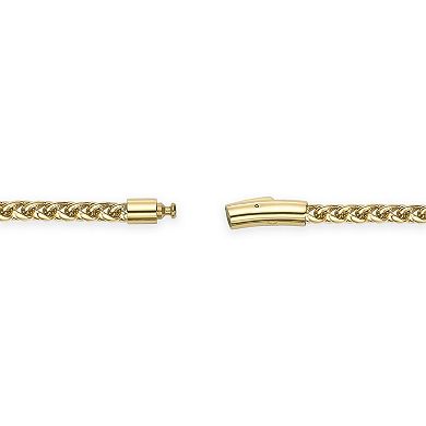 Men's LYNX Stainless Steel 5mm Wheat Chain Necklace