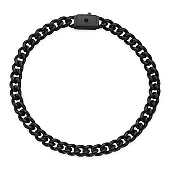 Men's LYNX Stainless Steel 6mm Curb Chain Bracelet