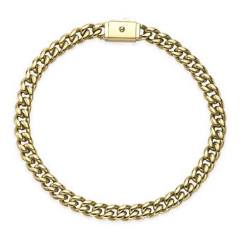 Men's LYNX Stainless Steel 6mm Curb Chain Bracelet