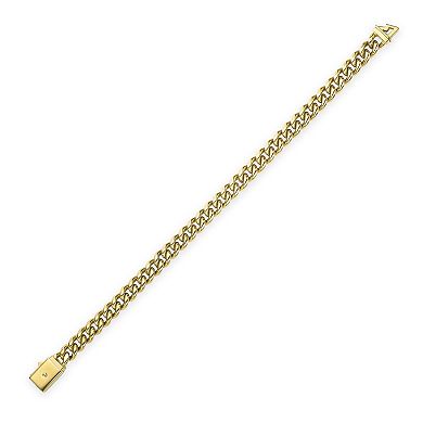 Men's LYNX Stainless Steel 8mm Curb Chain Bracelet