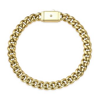 Men's LYNX Stainless Steel 8mm Curb Chain Bracelet