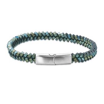 Men's LYNX Stainless Steel Hematite Bracelet