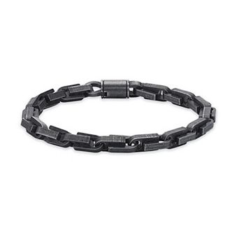 Men's LYNX Stainless Steel Antique Link Chain 9-inch Bracelet