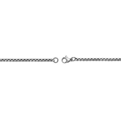 Men's LYNX Stainless Steel Spinel Bones & Skull Cross Pendant Necklace