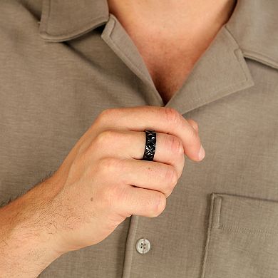 Men's LYNX Textured Stainless Steel Ring
