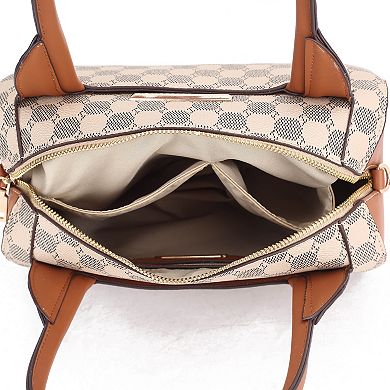 MKF Collection Adhara Circular Print Satchel Bag With Pouch