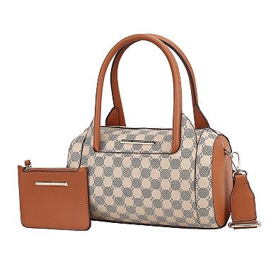 MKF Collection Adhara Circular Print Satchel Bag With Pouch
