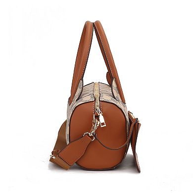 MKF Collection Adhara Circular Print Satchel Bag With Pouch