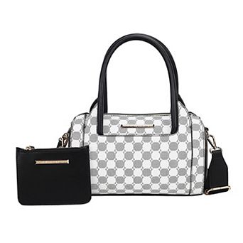 MKF Collection Adhara Circular Print Satchel Bag With Pouch