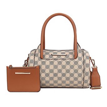 MKF Collection Adhara Circular Print Satchel Bag With Pouch