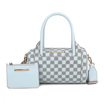 MKF Collection Adhara Circular Print Satchel Bag With Pouch
