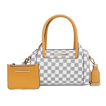 MKF Collection Adhara Circular Print Satchel Bag With Pouch