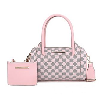 MKF Collection Adhara Circular Print Satchel Bag With Pouch