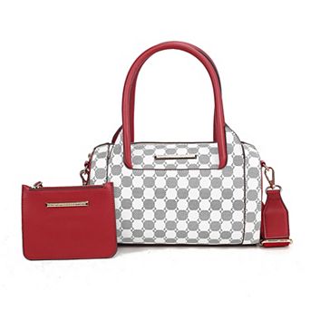 MKF Collection Adhara Circular Print Satchel Bag With Pouch