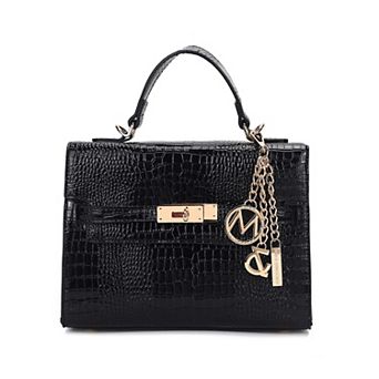 MKF Collection Naomi Faux Croc-Embossed Satchel Bag
