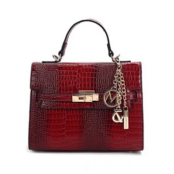 MKF Collection Naomi Faux Croc-Embossed Satchel Bag