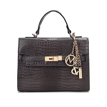 MKF Collection Naomi Faux Croc-Embossed Satchel Bag