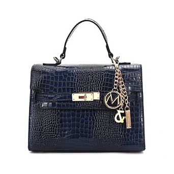 MKF Collection Naomi Faux Croc-Embossed Satchel Bag