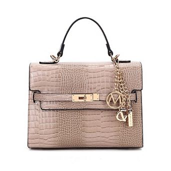 MKF Collection Naomi Faux Croc-Embossed Satchel Bag