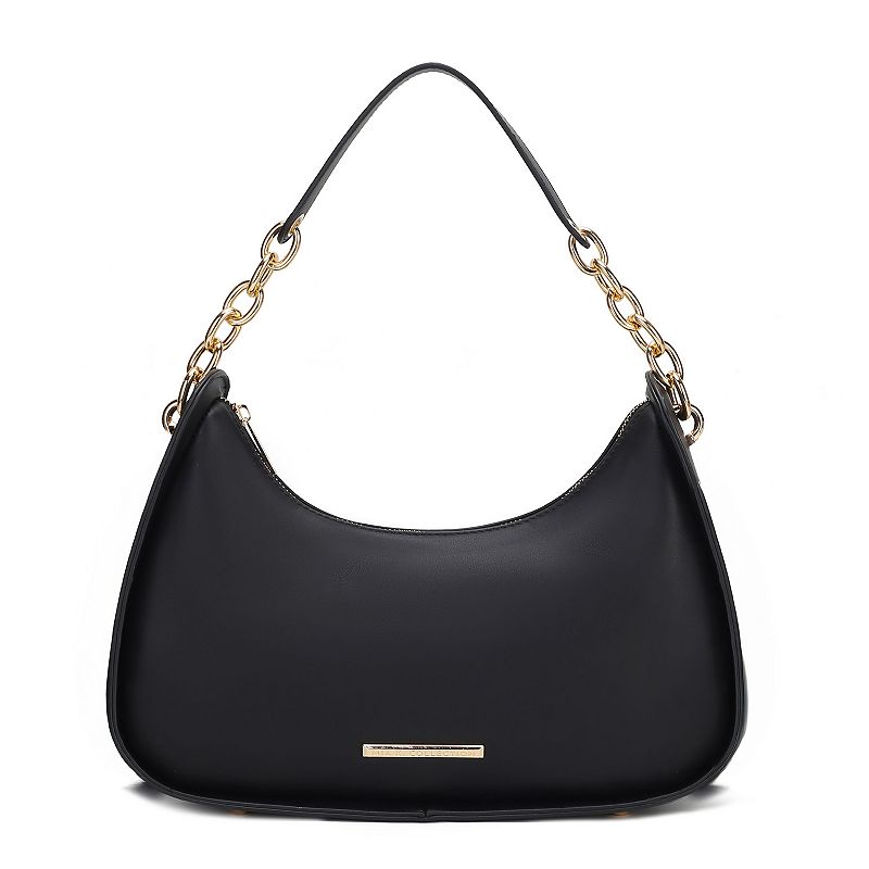 MKF Collection Lottie Faux Leather Shoulder Bag, Black