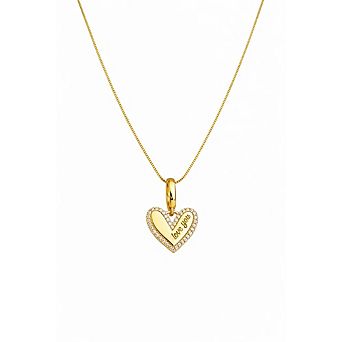 Marina “Love You” Pavé Heart Necklace