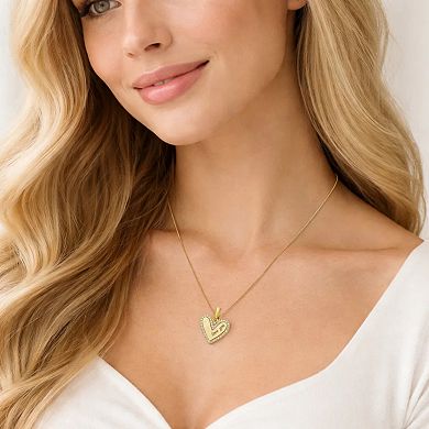 Marina “Love You” Pavé Heart Necklace