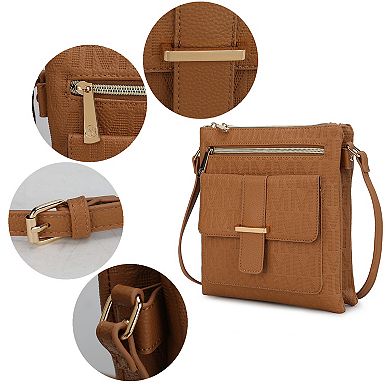 MKF Collection Janni Signature Embossed Crossbody Bag