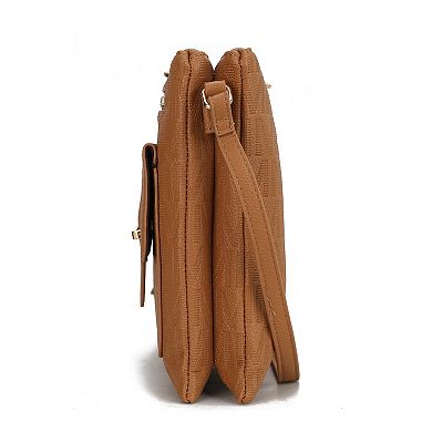 MKF Collection Janni Signature Embossed Crossbody Bag