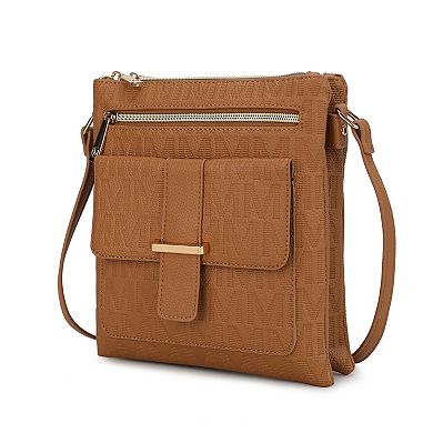 MKF Collection Janni Signature Embossed Crossbody Bag