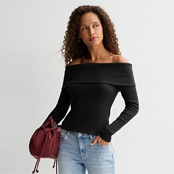 Juniors' SO® Cozy Off The Shoulder Top