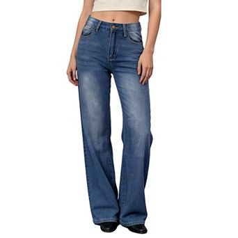 Women's High Waisted Wide Leg Jeans Loose Fit Denim Pants for Casual Daily