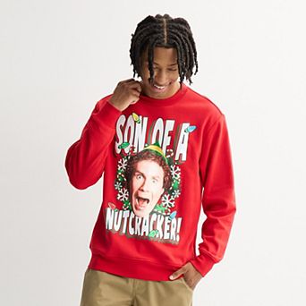 Men's Elf Son of a Nutcracker Light Up Fleece Sweatshirt