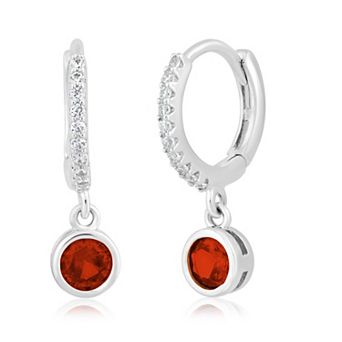 Sienna Vale Cubic Zirconia Birthstone Hoop Earrings