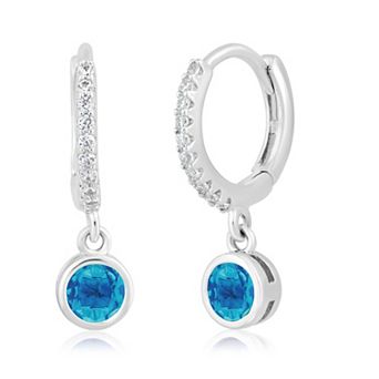 Sienna Vale Cubic Zirconia Birthstone Hoop Earrings