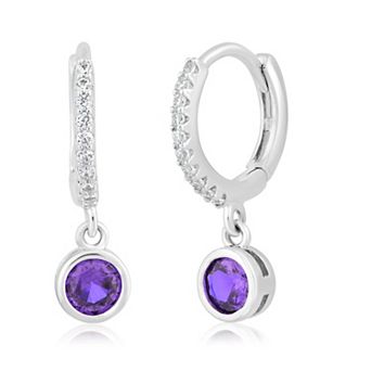 Sienna Vale Cubic Zirconia Birthstone Hoop Earrings