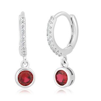 Sienna Vale Cubic Zirconia Birthstone Hoop Earrings