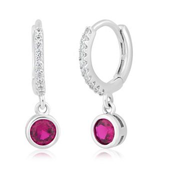 Sienna Vale Cubic Zirconia Birthstone Hoop Earrings