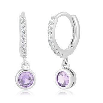 Sienna Vale Cubic Zirconia Birthstone Hoop Earrings