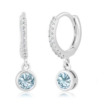 Sienna Vale Cubic Zirconia Birthstone Hoop Earrings