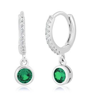 Sienna Vale Cubic Zirconia Birthstone Hoop Earrings