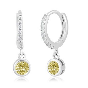 Sienna Vale Cubic Zirconia Birthstone Hoop Earrings