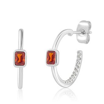 Sienna Vale Cubic Zirconia Birthstone Hoop Earrings
