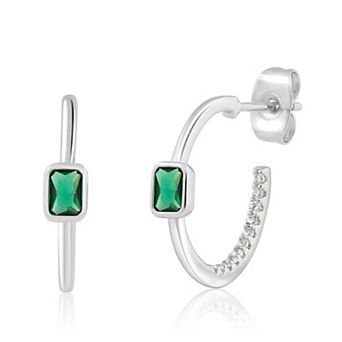 Sienna Vale Cubic Zirconia Birthstone Hoop Earrings
