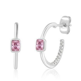 Sienna Vale Cubic Zirconia Birthstone Hoop Earrings