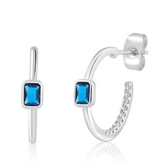 Sienna Vale Cubic Zirconia Birthstone Hoop Earrings